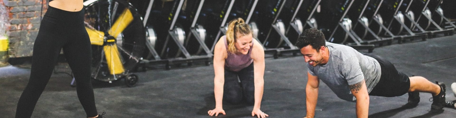 People doing push ups at Fitness Fusebox